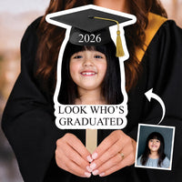 Graduation 2026 Face Fan, Big Head Cutout, Personalized Photo Fan, Class of 2026 Graduation Fan, Custom Face on Stick Gift for Grad