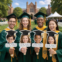 Graduation 2026 Face Fan, Big Head Cutout, Personalized Photo Fan, Class of 2026 Graduation Fan, Custom Face on Stick Gift for Grad