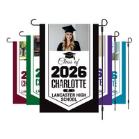 Personalized Graduation Garden Flag 2026, Custom Photo Name School Flag, Class of 2026 Yard Flag, Double Sided Outdoor Decor Gift