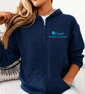 Personalized Dental Assistant Embroidered Zip Up Hoodie, Custom Name Tooth Logo Hoodie, Dental Office Workwear Gift for Women Staff