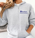 Personalized Dental Assistant Embroidered Zip Up Hoodie, Custom Name Tooth Logo Hoodie, Dental Office Workwear Gift for Women Staff