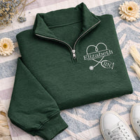 Nurse Embroidered Quarter Zip Sweatshirt, Stethoscope Nursing Student Pullover, RN Graduation Gift, Nurse Gift Healthcare Apparel