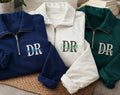 Doctor Embroidered Quarter Zip Sweatshirt, Personalized DR Pullover, Med School Graduation Gift, Pediatrician OBGYN Thank You Gift