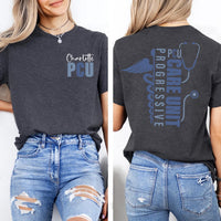 Personalized PCU Nurse Shirt, Progressive Care Unit Shirt, Custom Nurse Name Tee, PCU Nurse Gift Shirt, Medical Gift, Nurse Gift, Front Back