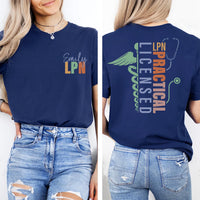 Personalized LPN Nurse Shirt, Licensed Practical Nurse Shirt, Custom Name Nurse Tee, Nurse Appreciation Shirt, Nurse Gifts, Front Back