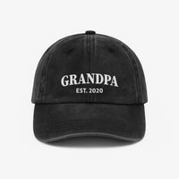 Personalized Dad Embroidered Hat, Custom Grandpa Hat with Est Year, Vintage Dad Cap, Fathers Day Gift, Custom Name Baseball Cap