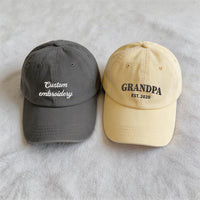 Personalized Dad Embroidered Hat, Custom Grandpa Hat with Est Year, Vintage Dad Cap, Fathers Day Gift, Custom Name Baseball Cap