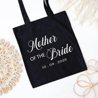 Mother of the Bride Tote Bag, Wedding Tote Bag Gift, Bridal Party Gift, Mom Wedding Gift, Personalized Wedding Tote for Mother Gift