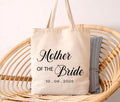 Mother of the Bride Tote Bag, Wedding Tote Bag Gift, Bridal Party Gift, Mom Wedding Gift, Personalized Wedding Tote for Mother Gift