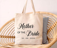 Mother of the Bride Tote Bag, Wedding Tote Bag Gift, Bridal Party Gift, Mom Wedding Gift, Personalized Wedding Tote for Mother Gift