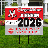 Personalized College Bound Yard Sign Class of 2026, Graduation Yard Sign Senior 2026 Sign, University Bound Grad Sign Outdoor Decoration