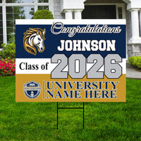 Personalized College Bound Yard Sign Class of 2026, Graduation Yard Sign Senior 2026 Sign, University Bound Grad Sign Outdoor Decoration