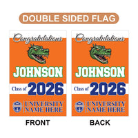 Personalized College Graduation Garden Flag, Double-Sided Custom School, University Logo, Class of 2026 Yard Sign, Graduate Celebration Flag