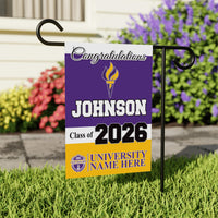 Personalized College Graduation Garden Flag, Double-Sided Custom School, University Logo, Class of 2026 Yard Sign, Graduate Celebration Flag