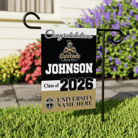 Personalized College Graduation Garden Flag, Double-Sided Custom School, University Logo, Class of 2026 Yard Sign, Graduate Celebration Flag