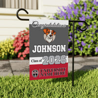 Personalized College Graduation Garden Flag, Double-Sided Custom School, University Logo, Class of 2026 Yard Sign, Graduate Celebration Flag