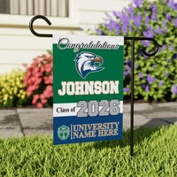 Personalized College Graduation Garden Flag, Double-Sided Custom School, University Logo, Class of 2026 Yard Sign, Graduate Celebration Flag