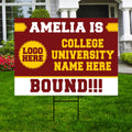 Personalized College Bound Yard Sign Class of 2026, Graduation Yard Sign Senior 2026 Sign, University Bound Grad Sign Outdoor Decoration
