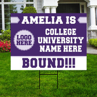 Personalized College Bound Yard Sign Class of 2026, Graduation Yard Sign Senior 2026 Sign, University Bound Grad Sign Outdoor Decoration