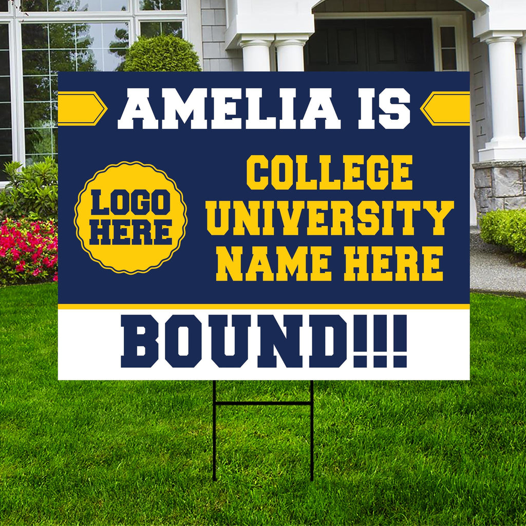 Class Signboard Personalized College Bound Yard Sign Class of 2026, Graduation Yard Si ...