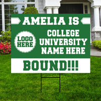 Personalized College Bound Yard Sign Class of 2026, Graduation Yard Sign Senior 2026 Sign, University Bound Grad Sign Outdoor Decoration