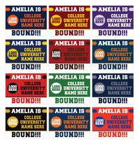 Personalized College Bound Yard Sign Class of 2026, Graduation Yard Sign Senior 2026 Sign, University Bound Grad Sign Outdoor Decoration