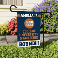 Personalized College Graduation Garden Flag, Double-Sided Custom School, University Logo, Class of 2026 Yard Sign, Graduate Celebration Flag