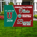 Personalized College Bound Yard Sign, College Logo Sign, Class of 2026 Custom Graduate College University Bound Yard Sign with Metal H-Stake