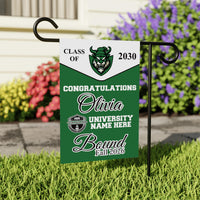 Personalized College Bound Garden Flag, Double Sided Future Graduate Custom Decor, University Bound Yard Sign, Class of 2026 Graduation Flag