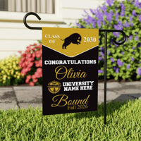 Personalized College Bound Garden Flag, Double Sided Future Graduate Custom Decor, University Bound Yard Sign, Class of 2026 Graduation Flag