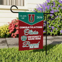 Personalized College Bound Garden Flag, Double Sided Future Graduate Custom Decor, University Bound Yard Sign, Class of 2026 Graduation Flag