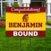 Personalized College Bound Yard Sign Class of 2026, Graduation Yard Sign Senior 2026 Sign, University Bound Grad Sign Outdoor Decoration