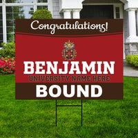 Personalized College Bound Yard Sign Class of 2026, Graduation Yard Sign Senior 2026 Sign, University Bound Grad Sign Outdoor Decoration