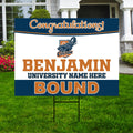 Personalized College Bound Yard Sign Class of 2026, Graduation Yard Sign Senior 2026 Sign, University Bound Grad Sign Outdoor Decoration
