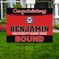 Personalized College Bound Yard Sign Class of 2026, Graduation Yard Sign Senior 2026 Sign, University Bound Grad Sign Outdoor Decoration