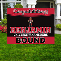 Personalized College Bound Yard Sign Class of 2026, Graduation Yard Sign Senior 2026 Sign, University Bound Grad Sign Outdoor Decoration