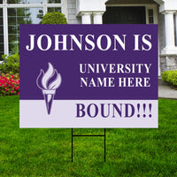 Personalized College Bound Yard Sign Class of 2026, Graduation Yard Sign Senior 2026 Sign, University Bound Grad Sign Outdoor Decoration