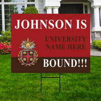 Personalized College Bound Yard Sign Class of 2026, Graduation Yard Sign Senior 2026 Sign, University Bound Grad Sign Outdoor Decoration