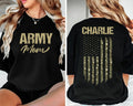 Custom Army Mom Shirt, Personalized Army Family Shirt, Military Support Tee, Proud Army Parent Shirt, Army Shirt, Army Gifts, Front Back