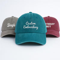 Custom Text Embroidered Hat, Personalized Saying Cap, Vintage Dad Hat, Custom Baseball Cap Gift for Mom Dad, Bachelorette Camp Hat