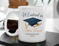 Masters Degree Mug Mastered It Coffee Mug, Masters Graduation Gift, Personalized Masters Degree Mug, Graduation Coffee Cup