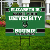 Personalized College Bound Yard Sign Class of 2026, Graduation Yard Sign Senior 2026 Sign, University Bound Grad Sign Outdoor Decoration