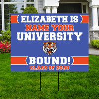 Personalized College Bound Yard Sign Class of 2026, Graduation Yard Sign Senior 2026 Sign, University Bound Grad Sign Outdoor Decoration