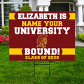Personalized College Bound Yard Sign Class of 2026, Graduation Yard Sign Senior 2026 Sign, University Bound Grad Sign Outdoor Decoration