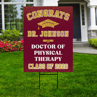 Personalized Graduation Yard Sign 2026, Graduate 2026, Class of 2026, Custom Doctor of Pharmacy Graduation 2026 Yard Sign with Metal H-Stake
