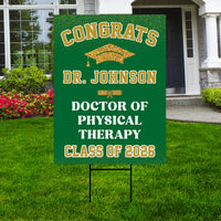 Personalized Graduation Yard Sign 2026, Graduate 2026, Class of 2026, Custom Doctor of Pharmacy Graduation 2026 Yard Sign with Metal H-Stake