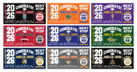 Personalized Graduation Banner 2026 with Mascot Logo, Custom Name School Sign, Class of 2026 Congrats Banner, Next Stop University Decor