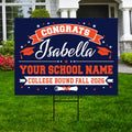 Personalized College Bound Yard Sign Class of 2026, Graduation Yard Sign Senior 2026 Sign, University Bound Grad Sign Outdoor Decoration