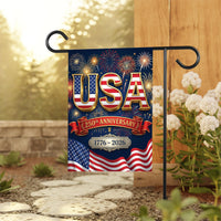 USA 250 Years Garden Flag Double Sided, Patriotic 1776 2026 Yard Sign Flag, American Anniversary Decor, Fourth of July Garden Flag