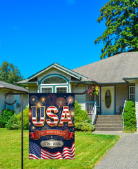 USA 250 Years Garden Flag Double Sided, Patriotic 1776 2026 Yard Sign Flag, American Anniversary Decor, Fourth of July Garden Flag